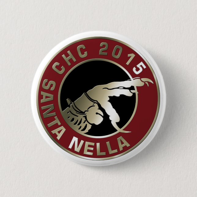 Badge Rond 5 Cm 2014/2015 Père Noël Nella (Devant)
