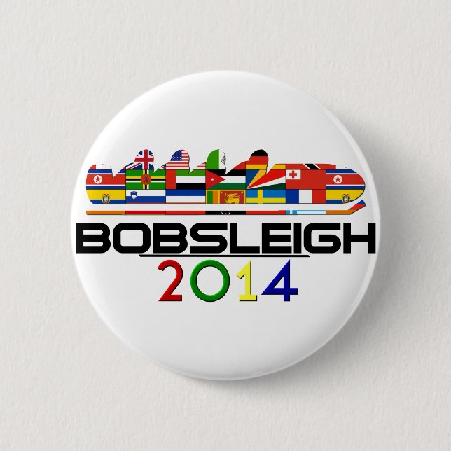 Badge Rond 5 Cm 2014 : Bobsleigh (Devant)