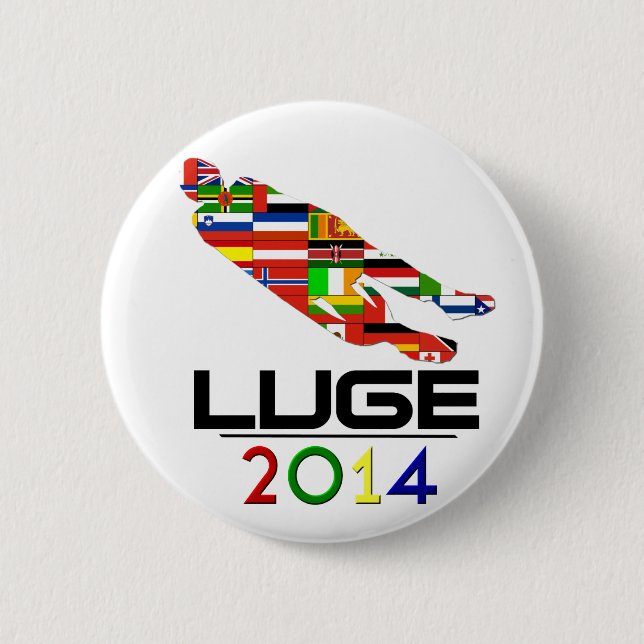 Badge Rond 5 Cm 2014 : Luge (Devant)