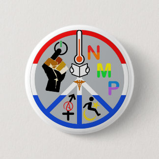 Badge Rond 5 Cm 2016 élection, Anti-Atout, valeurs libérales, paix