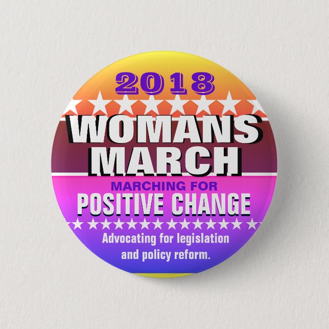 Badge Rond 5 Cm 2018 mars de la femme (Devant)
