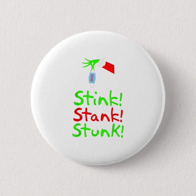 Badge Rond 5 Cm 2020 Stink Stank Stunk Mask Funny Chris (Devant)