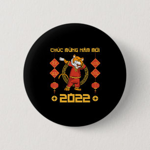 Badge Rond 5 Cm 2023 Nouvel An Lunaire Vietnamien Chuc Mung Nam Mo