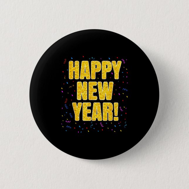 Badge Rond 5 Cm 2026 Happy New Year Family Matching New Year Party (Devant)