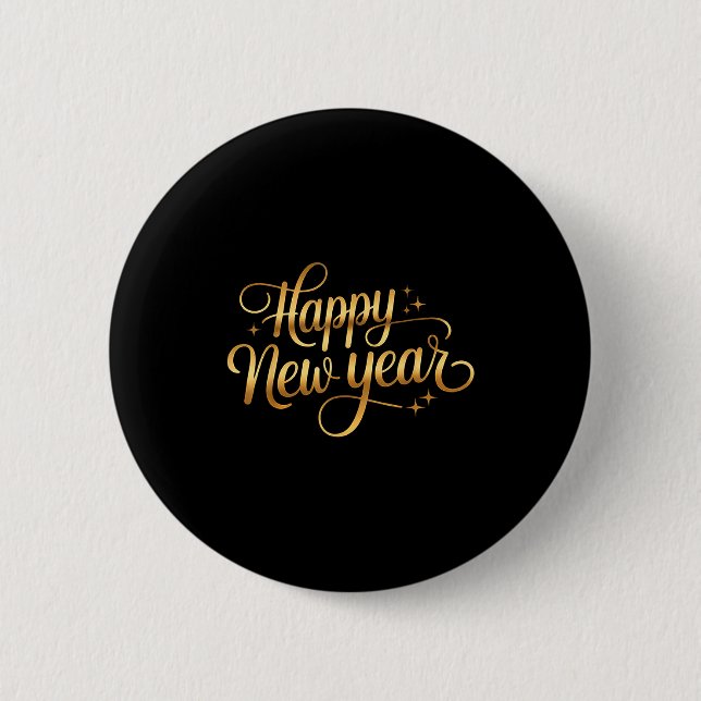 Badge Rond 5 Cm 2026 Happy New Year Fireworks  (Devant)