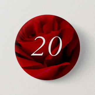 Badge Rond 5 Cm 20e anniversaire