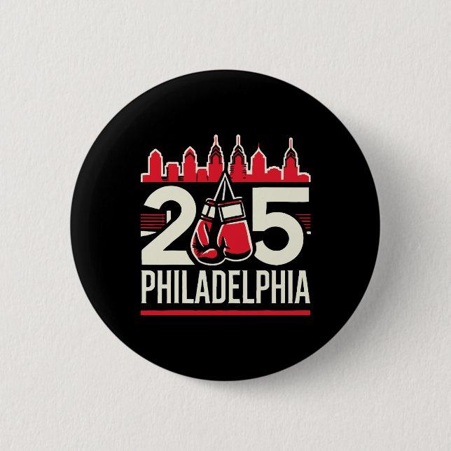 Badge Rond 5 Cm 215 Tradition de boxe de Philly  (Devant)