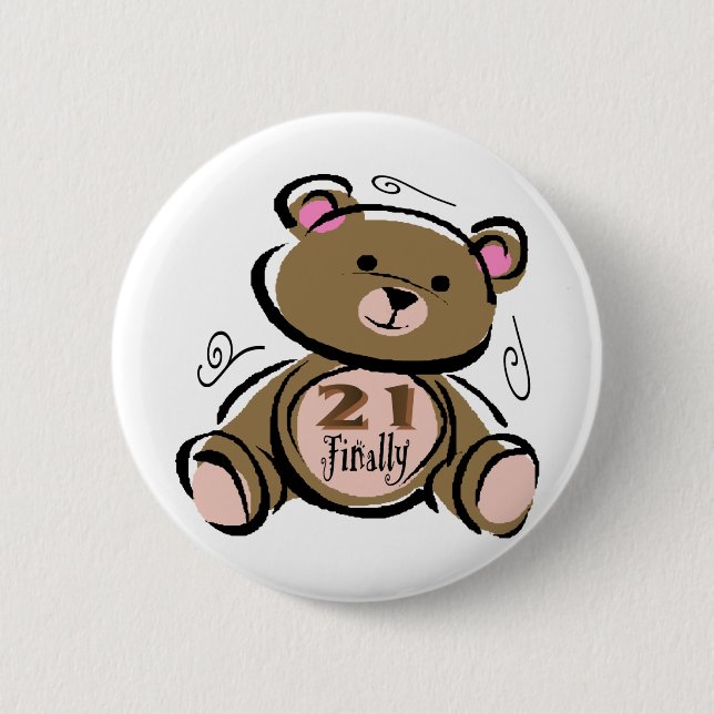 Badge Rond 5 Cm 21 enfin (Devant)