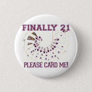 Badge Rond 5 Cm 21ème Anniversaire