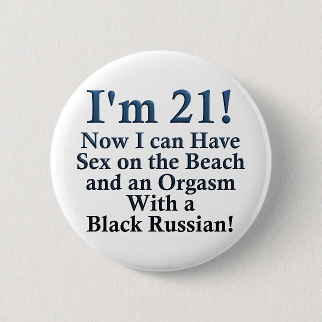Badge Rond 5 Cm 21ème Cadeaux d'anniversaire (Devant)