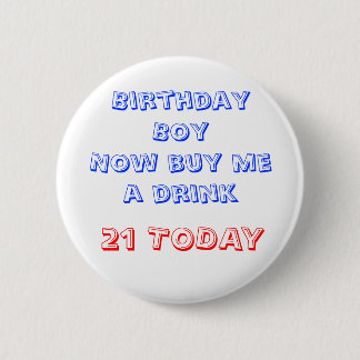 Badge Rond 5 Cm 21ème Insigne d'anniversaire
