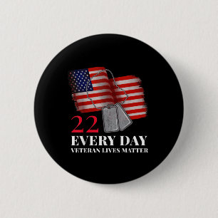 Badge Rond 5 Cm 22 Chaque jour, un ancien combattant vit un ancien