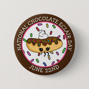 Badge Rond 5 Cm 22 juin Bouton de la journée nationale des éclair