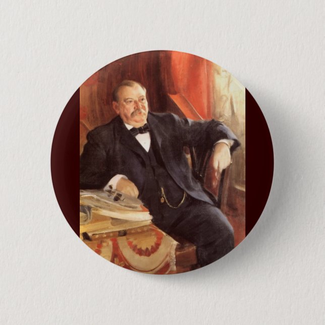 Badge Rond 5 Cm 24 Grover Cleveland1 (Devant)
