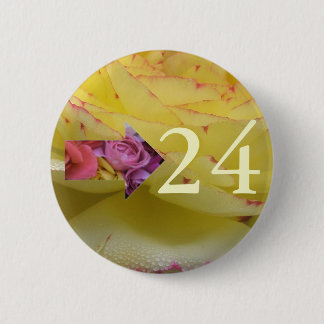 Badge Rond 5 Cm 24e anniversaire