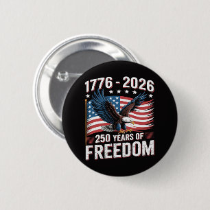 Badge Rond 5 Cm 250 Ans 1776 2026 250e 4 juillet
