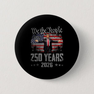 Badge Rond 5 Cm 250 Ans 1776-2026 250e Vintage Trump Américain 4