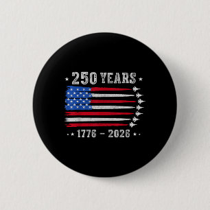 Badge Rond 5 Cm 250 Ans 1776 2026 Anniversaire USA pour Hommes Fem