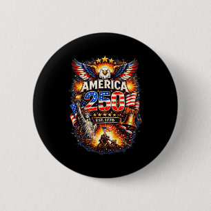 Badge Rond 5 Cm 250 ans américain 1776 2026 250e usa anniversaire