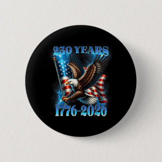 Badge Rond 5 Cm 250 ans américain 1776 2026 250e USA Patriotique