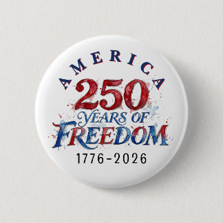Badge Rond 5 Cm 250 Ans Anniversaire Amérique
