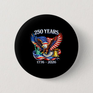 Badge Rond 5 Cm 250 ans anniversaire amérique 250e indépendance25