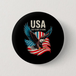 Badge Rond 5 Cm 250 Ans Anniversaire Amérique États-Unis 250e Anni
