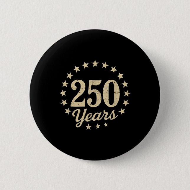 Badge Rond 5 Cm 250 Ans De Liberté 250E Anniversaire Usa Drapeau 4 (Devant)