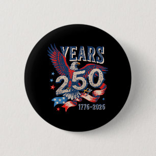 Badge Rond 5 Cm 250 Ans Fierté Patriotique Aigle 1776-2026 - États