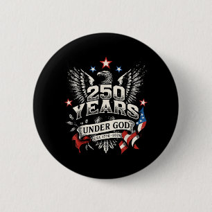 Badge Rond 5 Cm 250 Ans Fierté Patriotique Aigle 1776-2026 - États