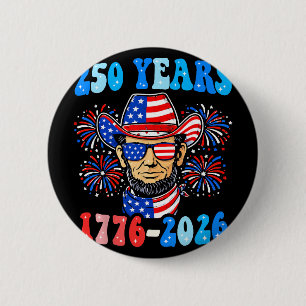 Badge Rond 5 Cm 250 Ans George Washington 1776-2026 250e Anniversa
