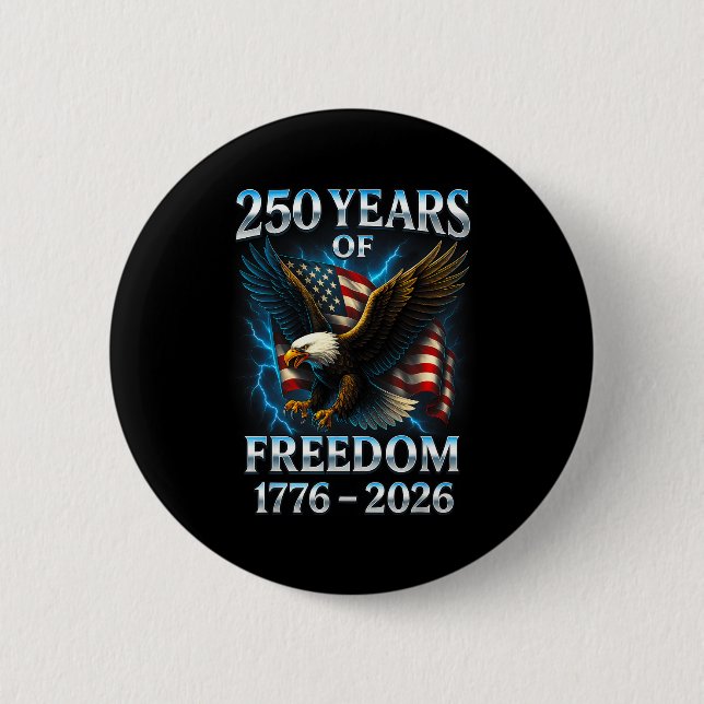Badge Rond 5 Cm 250 Years Of Dom 1776 2026 Bald Eagle 250th Birthd (Devant)