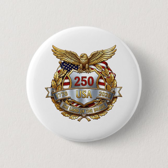 Badge Rond 5 Cm 250e anniversaire de l'Amérique (Devant)