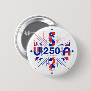 Badge Rond 5 Cm 250e anniversaire de l'Amérique