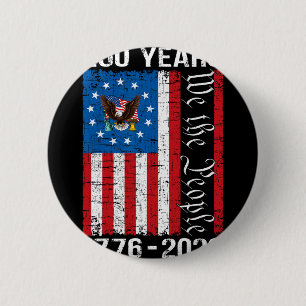 Badge Rond 5 Cm 250e anniversaire États-Unis 250 ans d'Amérique Pa
