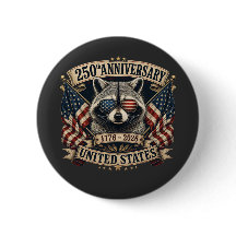 250e anniversaire États-Unis Raton laveur Vintage