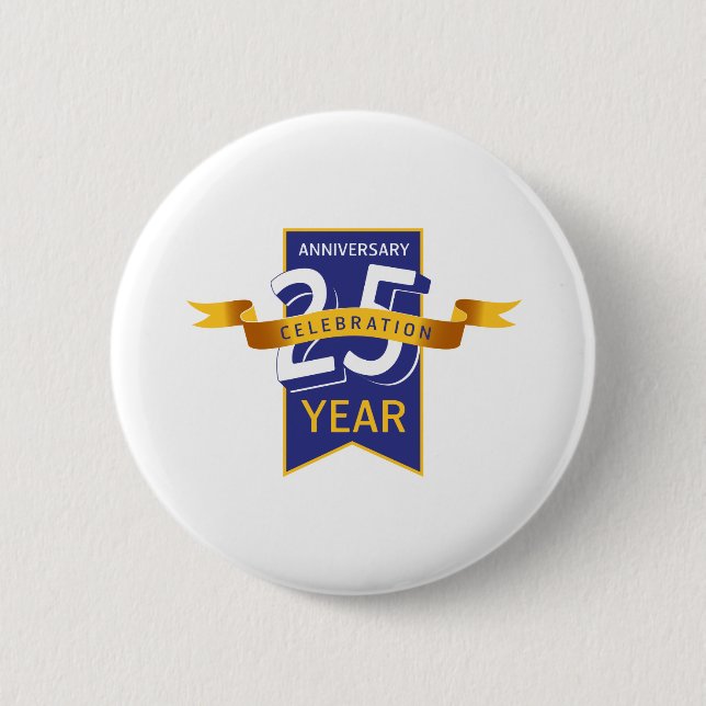 Badge Rond 5 Cm 25 e anniversaire (Devant)