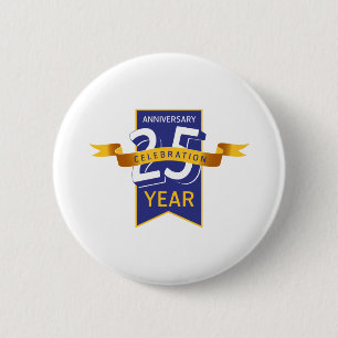 Badge Rond 5 Cm 25 e anniversaire