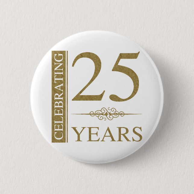 Badge Rond 5 Cm 25e anniversaire du Mariage (Devant)