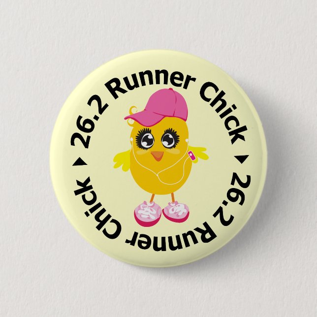 Badge Rond 5 Cm 26.2 Runner Chick (Devant)