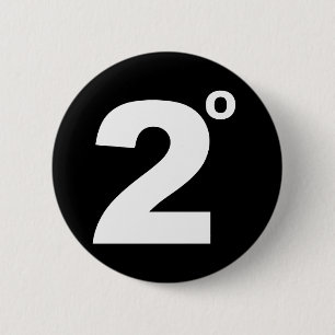 Badge Rond 5 Cm 2 degrés de bouton de changement climatique