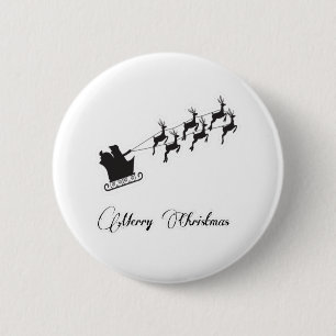 Badge Rond 5 Cm 2.Ho Ho Ho Santa claus laugh face merry Christmas