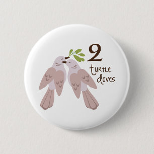 Badge Rond 5 Cm 2 tortues