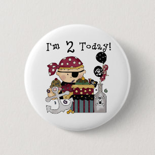 Badge Rond 5 Cm 2e anniversaire Pirate Tshirts et cadeaux