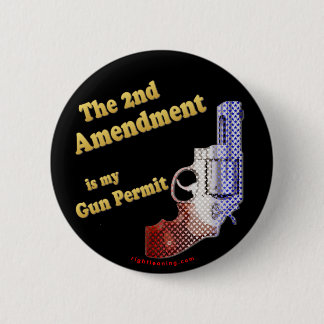 Badge Rond 5 Cm 2e modification permis d'armes à feu