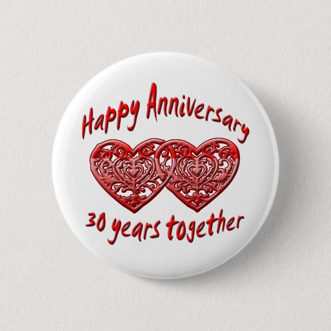 Badge Rond 5 Cm 30ème. Anniversaire (Devant)