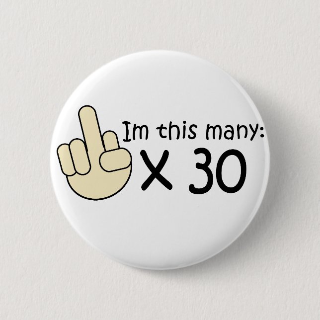 Badge Rond 5 Cm 30ème Anniversaire (Devant)
