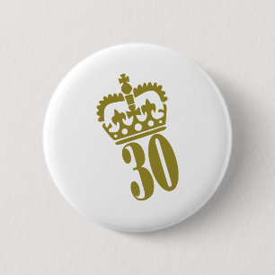 Badge Rond 5 Cm 30ème anniversaire - nombre - trente