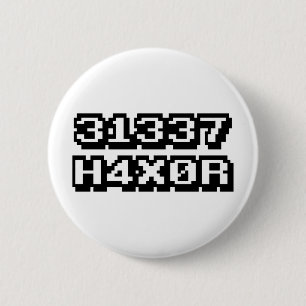 BADGE ROND 5 CM 31337 H4X0R