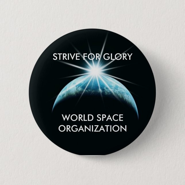 Badge Rond 5 Cm 320s, ORGANISATION de l'ESPACE du MONDE, ESSAYENT (Devant)
